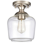 Agnes Ceiling Light - Satin Nickel / Clear