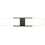 Reciprocate Bathroom Vanity Light - Matte Black / White Glass