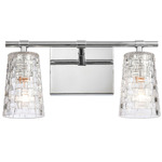 Lightweave Bathroom Vanity Light - Polished Nickel / Crystal