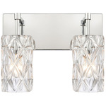 Forma de Crystal Bathroom Vanity Light - Polished Chrome / Crystal