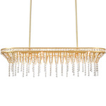 Fantania Linear Chandelier - Champagne Gold / Crystal