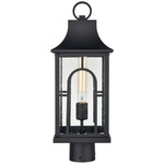 Triumph Outdoor Pier/ Post Mount - Black / Clear Seeded