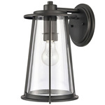 Kennison Outdoor Wall Sconce - Matte Black / Clear