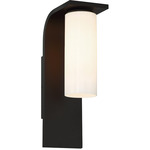 Colonne Outdoor Wall Sconce - Satin Black / Opal White