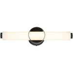 Santoro Bathroom Vanity Light - Black / Opal White