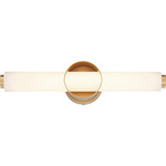 Santoro Bathroom Vanity Light - Gold / Opal White