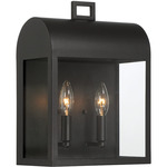 Soyar Outdoor Wall Sconce - Satin Black / Clear