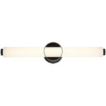 Santoro Bathroom Vanity Light - Black / Opal White