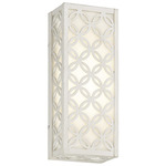 Clover Outdoor Wall Sconce - Aged Silver / White
