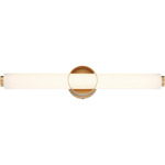 Santoro Bathroom Vanity Light - Gold / Opal White