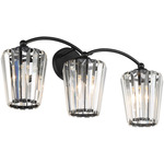 Natalia Bathroom Vanity Light - Black / Clear