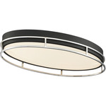 Grafice Oval Ceiling Light - Black / Chrome