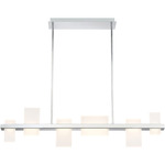 Pannello Linear Chandelier - Chrome / Frosted