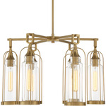 Yasmin Outdoor Chandelier - Aged Gold / Clear