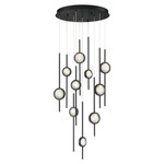 Barletta Chandelier - Black / Clear Seeded