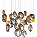 Arlington Oval Chandelier - Blackened Chrome / Blackened Chrome