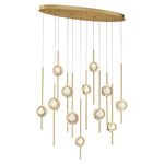 Barletta Linear Chandelier - Brass / Clear Seeded