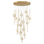 Barletta Chandelier - Brass / Clear Seeded