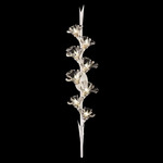 Azu Stem Wall Sconce - Silver Leaf / Crystal