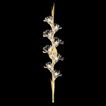 Azu Stem Wall Sconce - Gold Leaf / Crystal