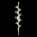 Azu Stem Wall Sconce - White Gesso / Crystal