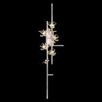 Azu Wall Sconce - Silver Leaf / Crystal