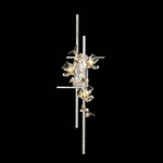 Azu Wall Sconce - Silver Leaf / Crystal