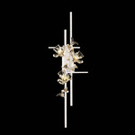 Azu Wall Sconce - White Gesso / Crystal