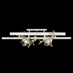 Azu Ceiling Light Fixture - Silver Leaf / Crystal