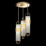 Bond Round Tube Multi Light Pendant - Gold Leaf / Bahama Sand