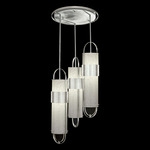 Bond Round Tube Multi Light Pendant - Silver Leaf / Bahama Sand