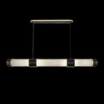 Bond Linear Pendant - Black / Gold Leaf / Bahama Sand