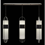 Bond Linear Multi Light Pendant - Black / Silver Leaf / Bahama Sand