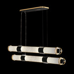 Bond Linear Pendant - Black / Gold Leaf / Bahama Sand