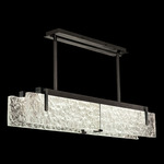 Terra Linear Pendant - Black Iron / Clear