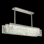 Terra Linear Pendant - Silver Leaf / Clear