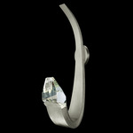 Strata Hook Wall Sconce - Silver Leaf / Crystal