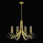 Trevi Chandelier - Gold Leaf / Crystal