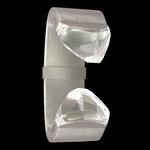 Strata Cuff Wall Sconce - Silver Leaf / Crystal