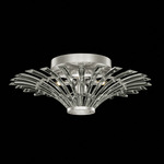 Trevi Ceiling Light Fixture - Silver Leaf / Crystal