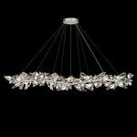 Foret Pendant - Silver Leaf / Crystal