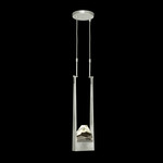 Strata Knocker Pendant - Silver Leaf / Crystal