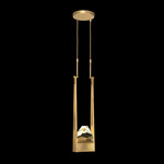 Strata Knocker Pendant - Gold Leaf / Crystal