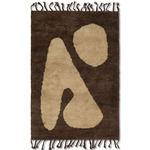 Abstract Area Rug - Brown
