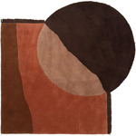 View Tufted Rug - Red Brown