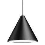 String Light Cone Pendant Head - Black