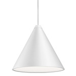 String Light Cone Pendant Head - White