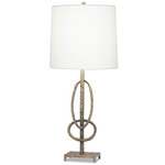 Nora Table Lamp - Antique Brass / Off White