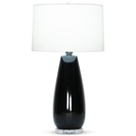 Daphne Table Lamp - Gloss Black / Off White