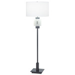 Rose Floor Lamp - Gunmetal / Off White